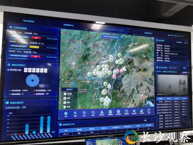 图为湖南中大检测技术集团有限公司研发的地质灾害监测管理系统