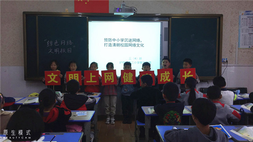 定远县炉桥镇第二小学教育集团开展“文明上网，健康成长”的宣传活动