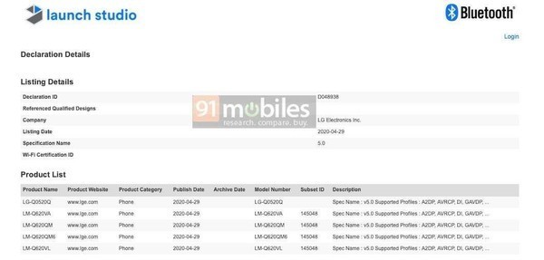 LG Q52获蓝牙认证