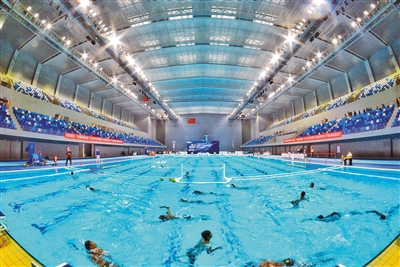 潍坊奥体中心游泳馆图片