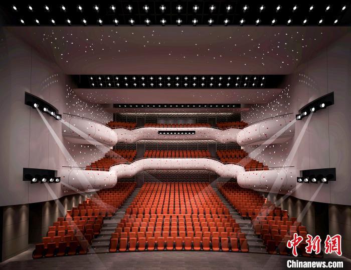 广州粤剧院1200座的剧场效果图 中建四局供图 摄