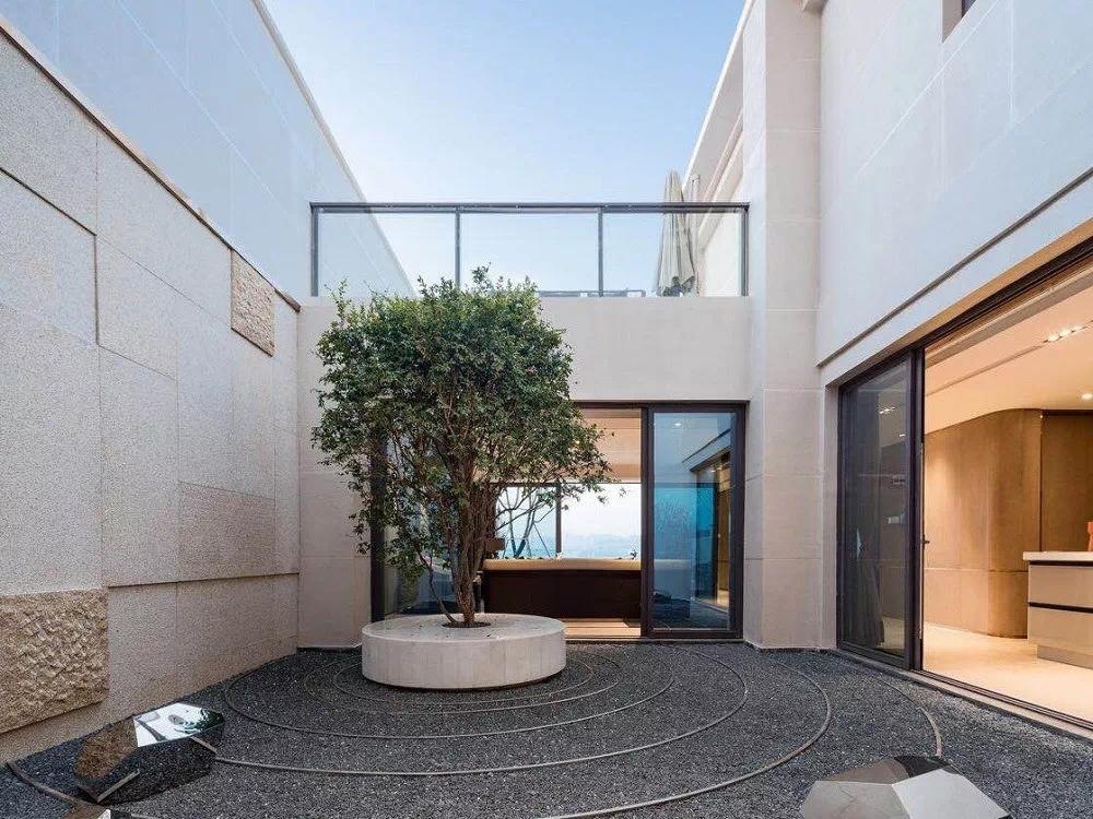 快告别土味别墅吧下沉式庭院景观太美了