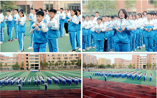 寿县三中举行2020年秋学期学生素质拓展训练成果汇报表演