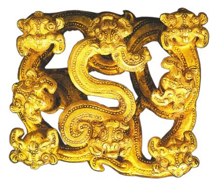 蟠龙纹金饰 陕西历史博物馆藏