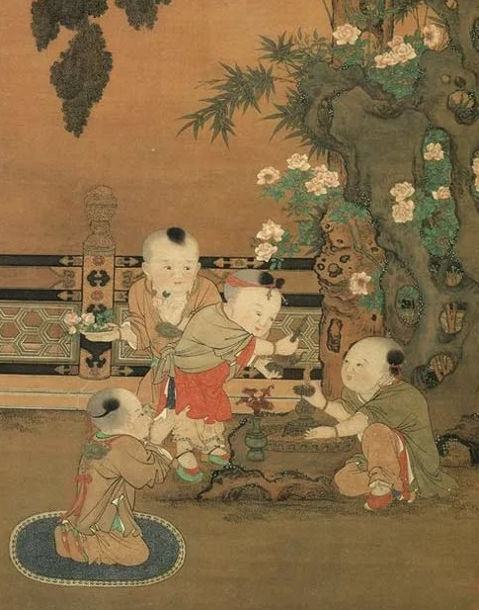 苏汉臣《灌佛戏婴图》（局部）