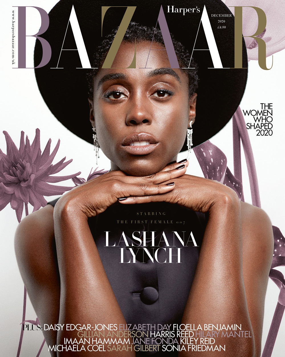 英国《Harper's BAZAAR》12月刊封面人物拉沙娜·林奇