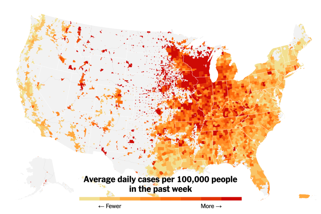 美国疫情地图图片