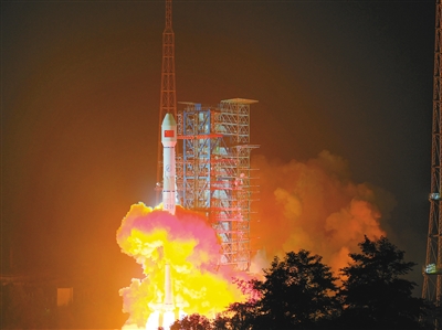 发射任务获得圆满成功 新华社发(郭文彬 摄)