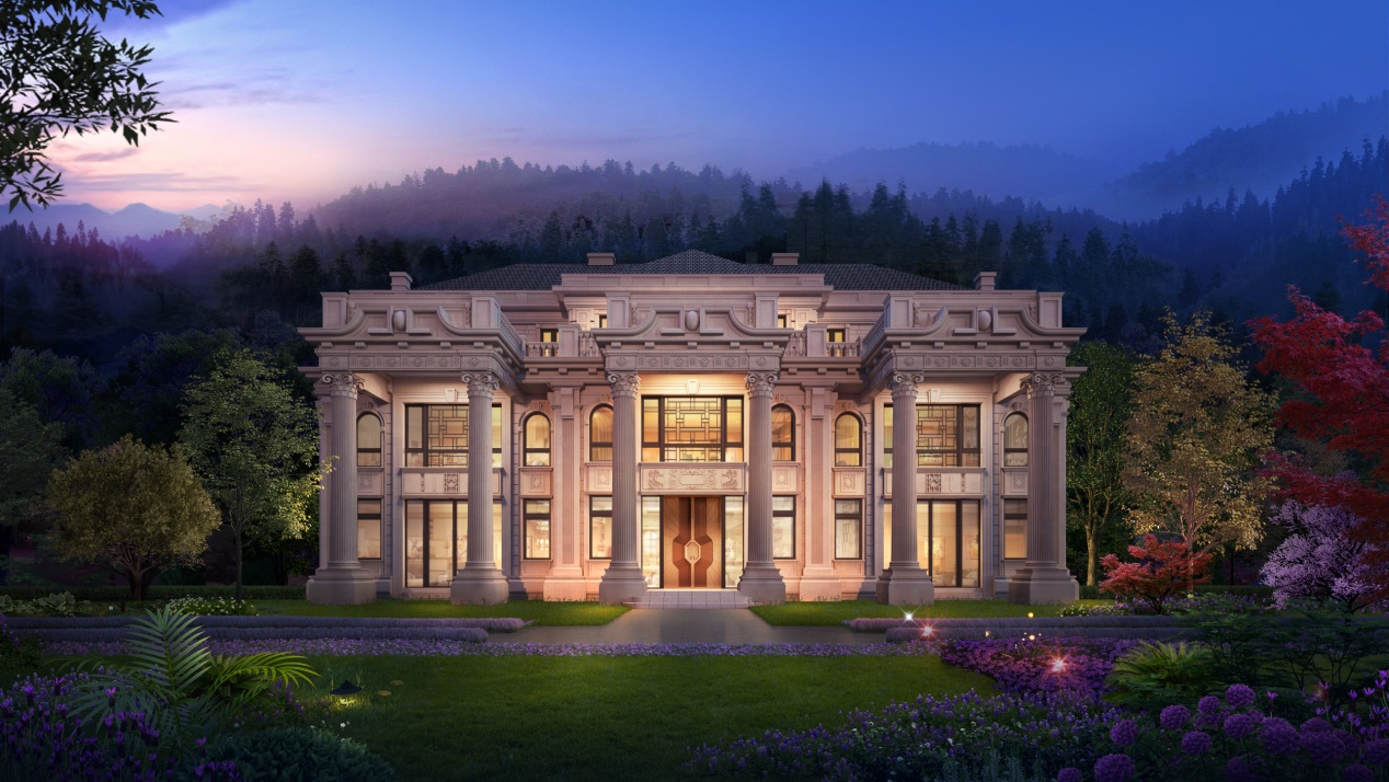 舜山府庄园式别墅效果图龙湖舜山府封卷之作,3000万级"庄园式别墅",臻