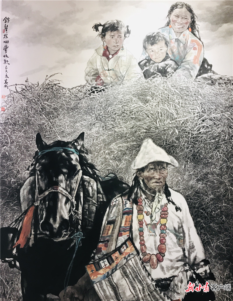 一笔一画描幸福小康甘肃脱贫画展开展啦