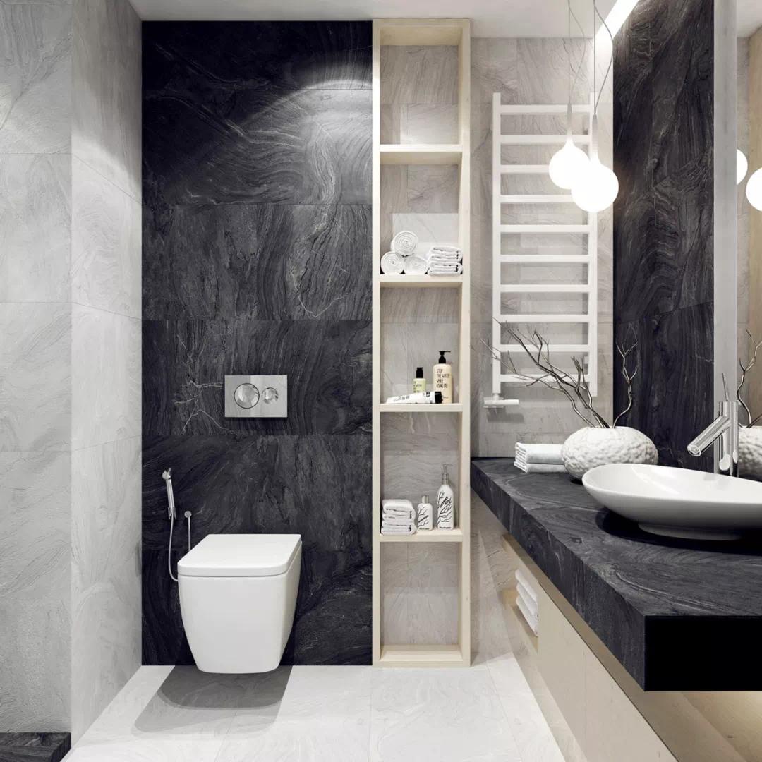 设计分享：30款黑白灰浴室设计方案，总有你喜欢的一款_灰色