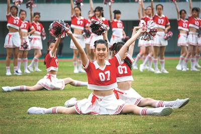曙光中学运动会团体操表演