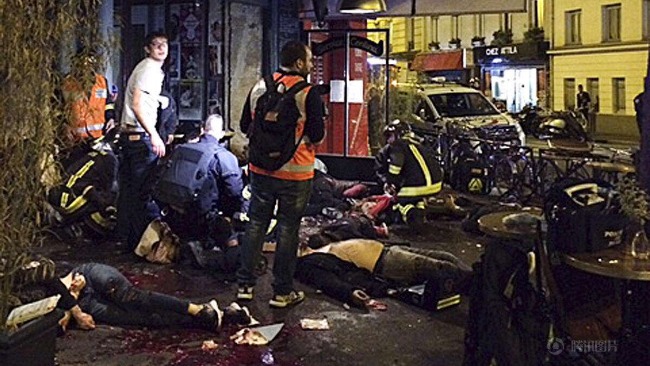 图为此前“伊斯兰国”在法国巴黎制造的严重恐袭事件