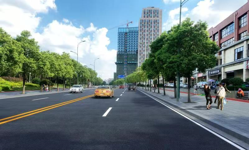 腾辉中路改造后效果图（路面）