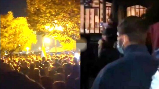 现场！亚美尼亚民众闯进政府大楼打砸 包围总统官邸