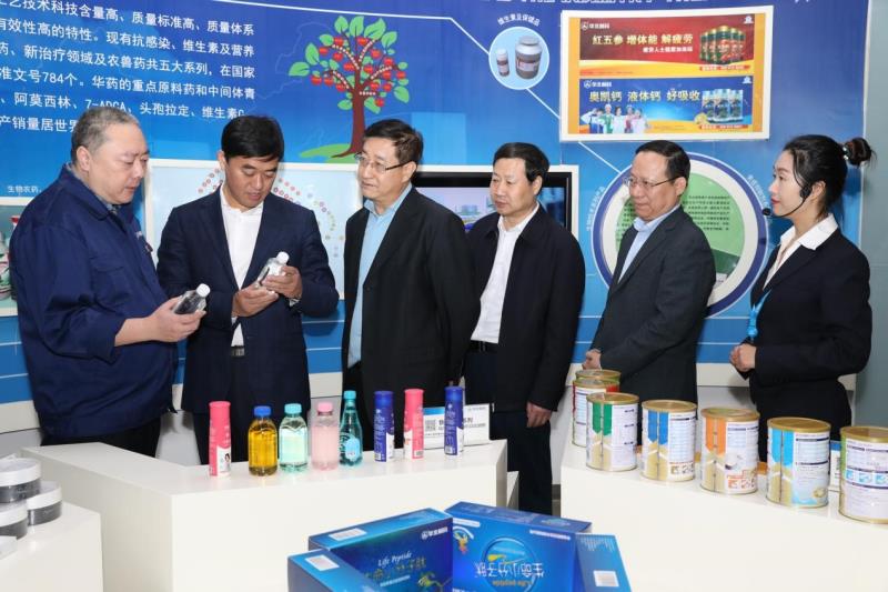 国药集团副总经理胡建伟一行到冀中能源华药集团参观考察