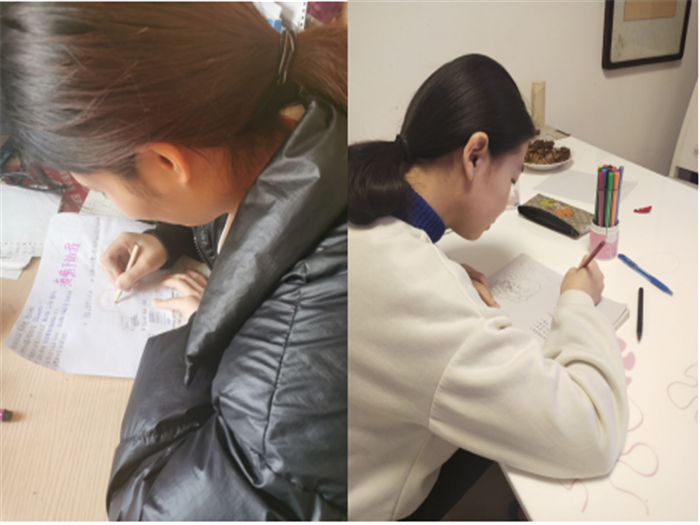 课堂绘画学生绘画创作中