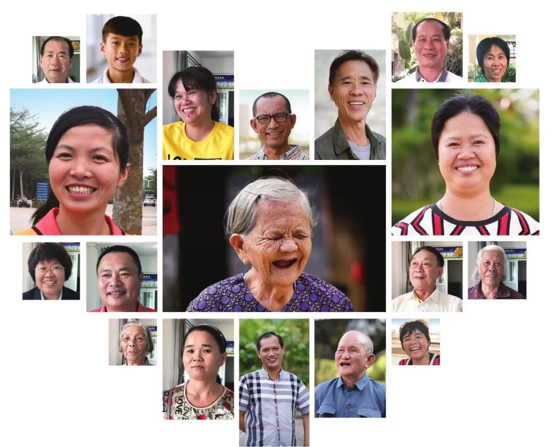 桂林洋新时代文明实践中心的幸福笑脸墙.