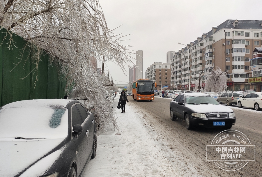 2020长春入冬的第一场雪来了，提醒市民注意出行安全。