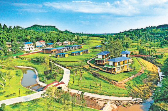 岳池农家生态文化旅游园区一角. (资料图片)