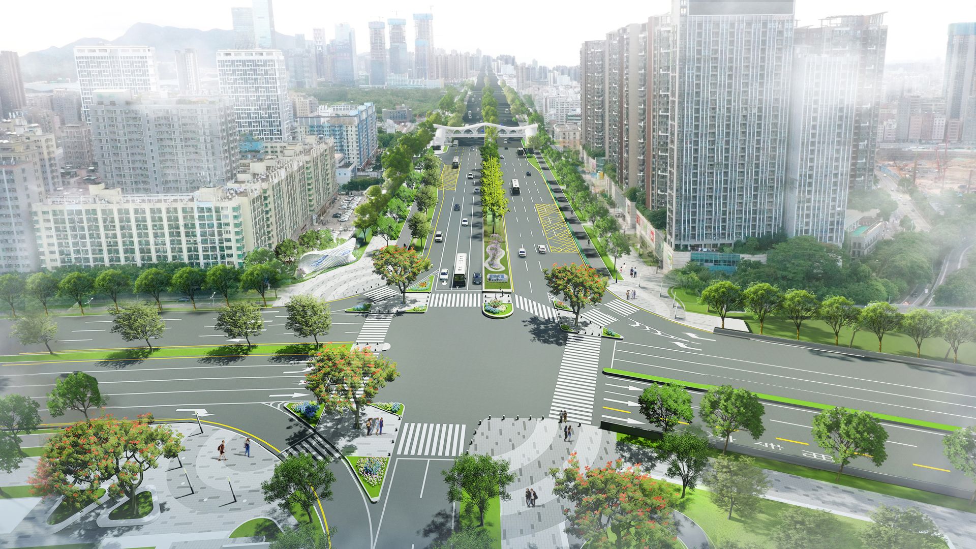 龙华大道（梅林关-布龙路）市容环境整治提升工程效果图