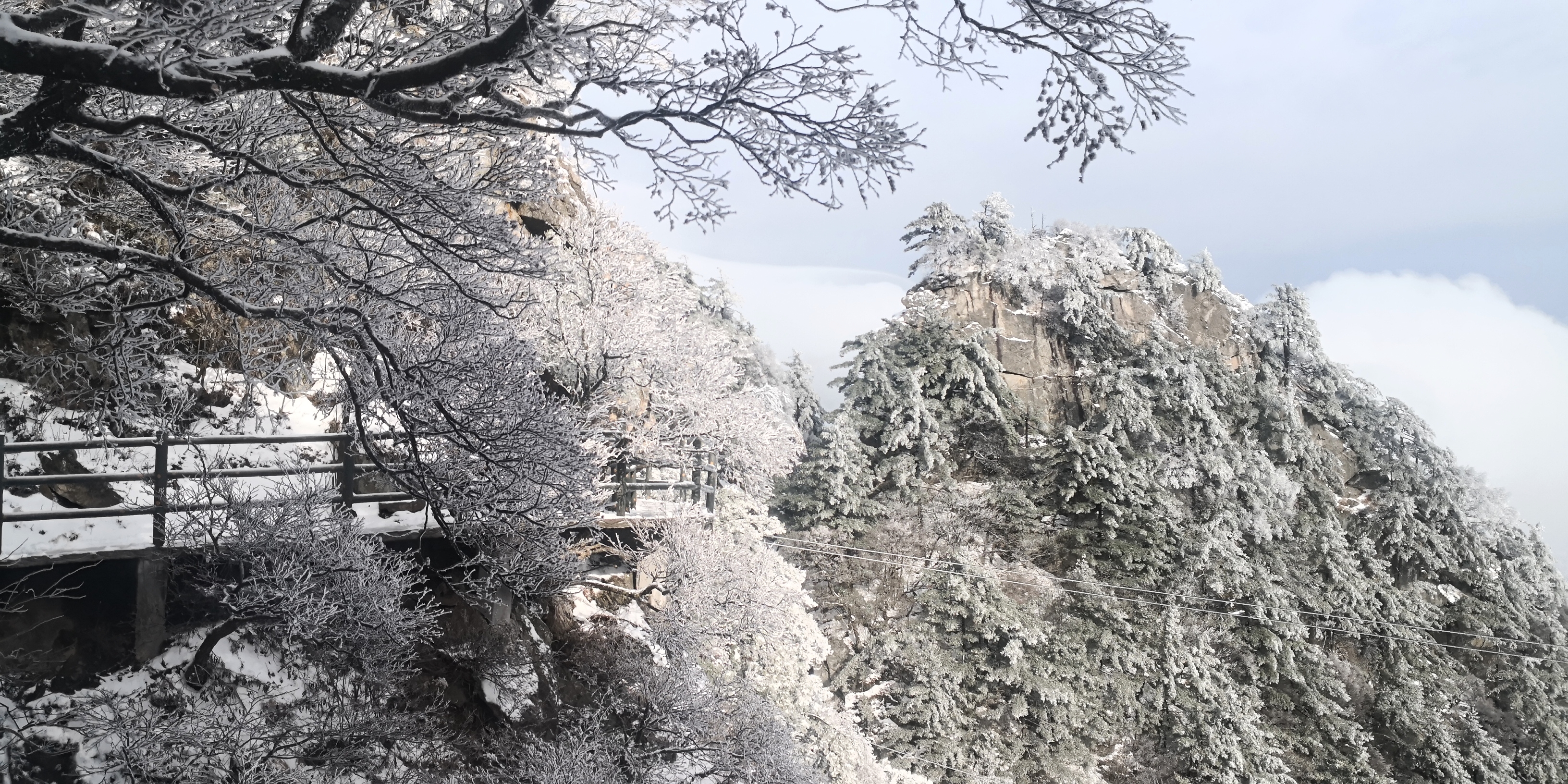河南鲁山:雪景美如画
