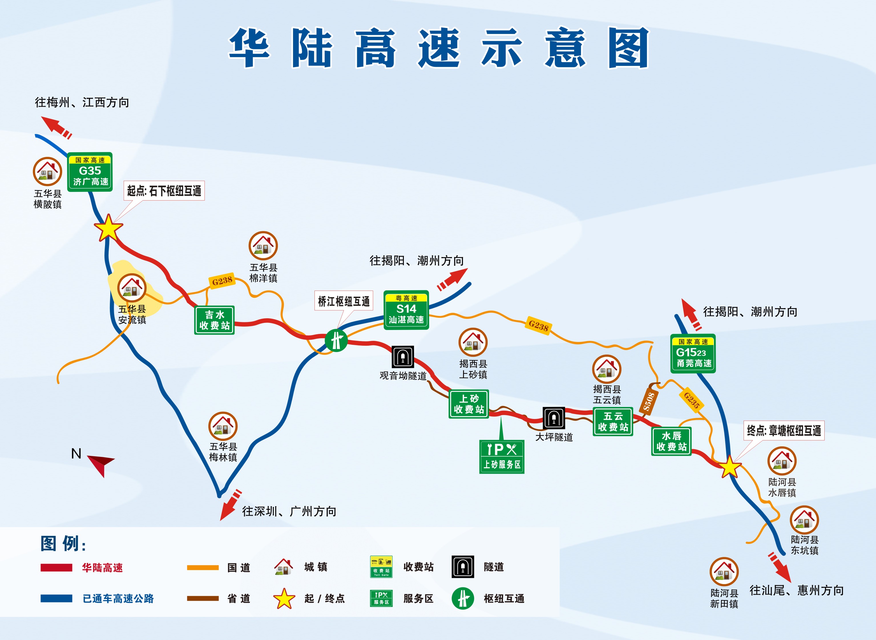 11月28日9点半,随着兴宁至汕尾高速公路五华至陆河段(简称"华陆高速)