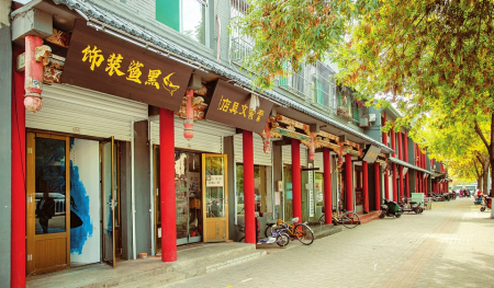 拆除围墙,补绿补路后的凤翔街景色宜人.