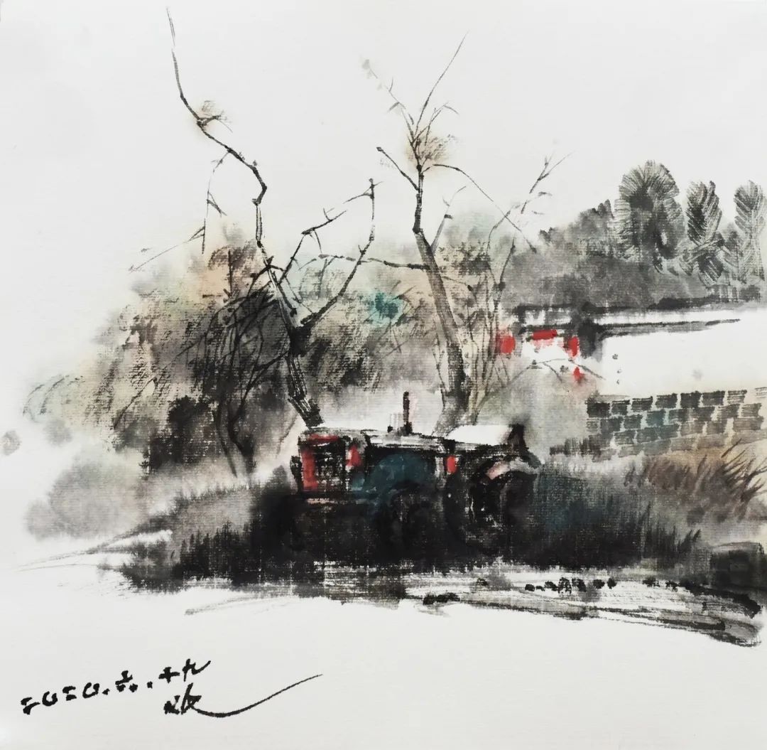 《写生之一》 茹可 作