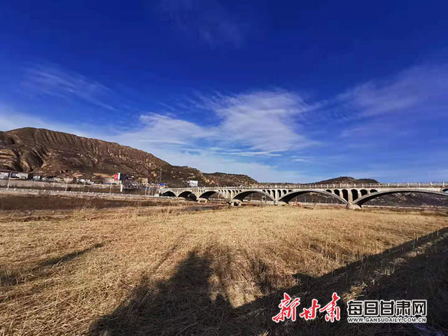 冬日泾河沿线
