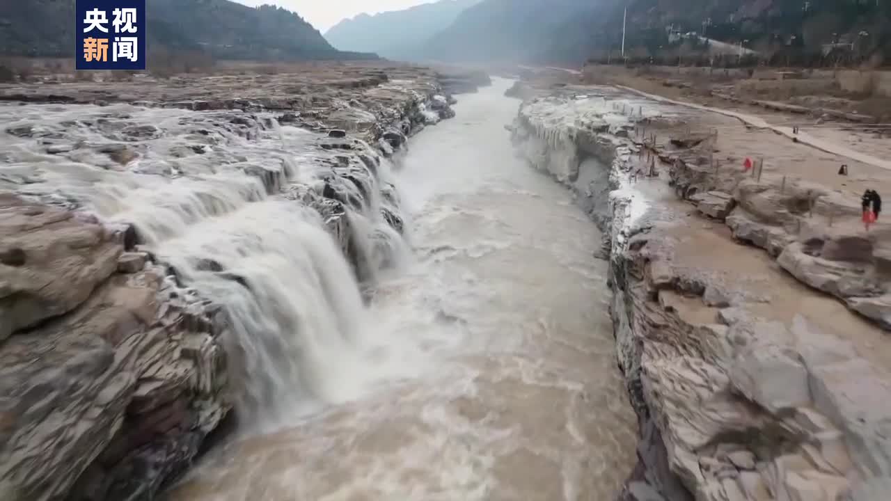 黃河壺口瀑布現冰掛景觀_鳳凰網視頻_鳳凰網