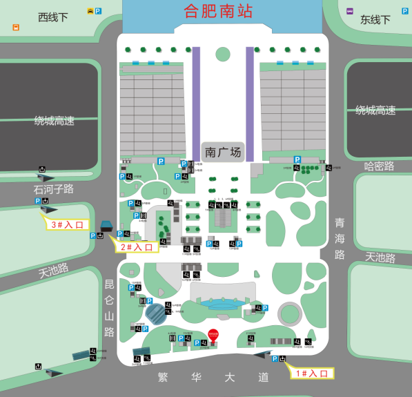 合肥南站地图 内部图片