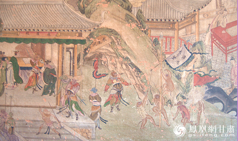 东大寺《西游记》壁画“水帘洞” 杨文远 摄