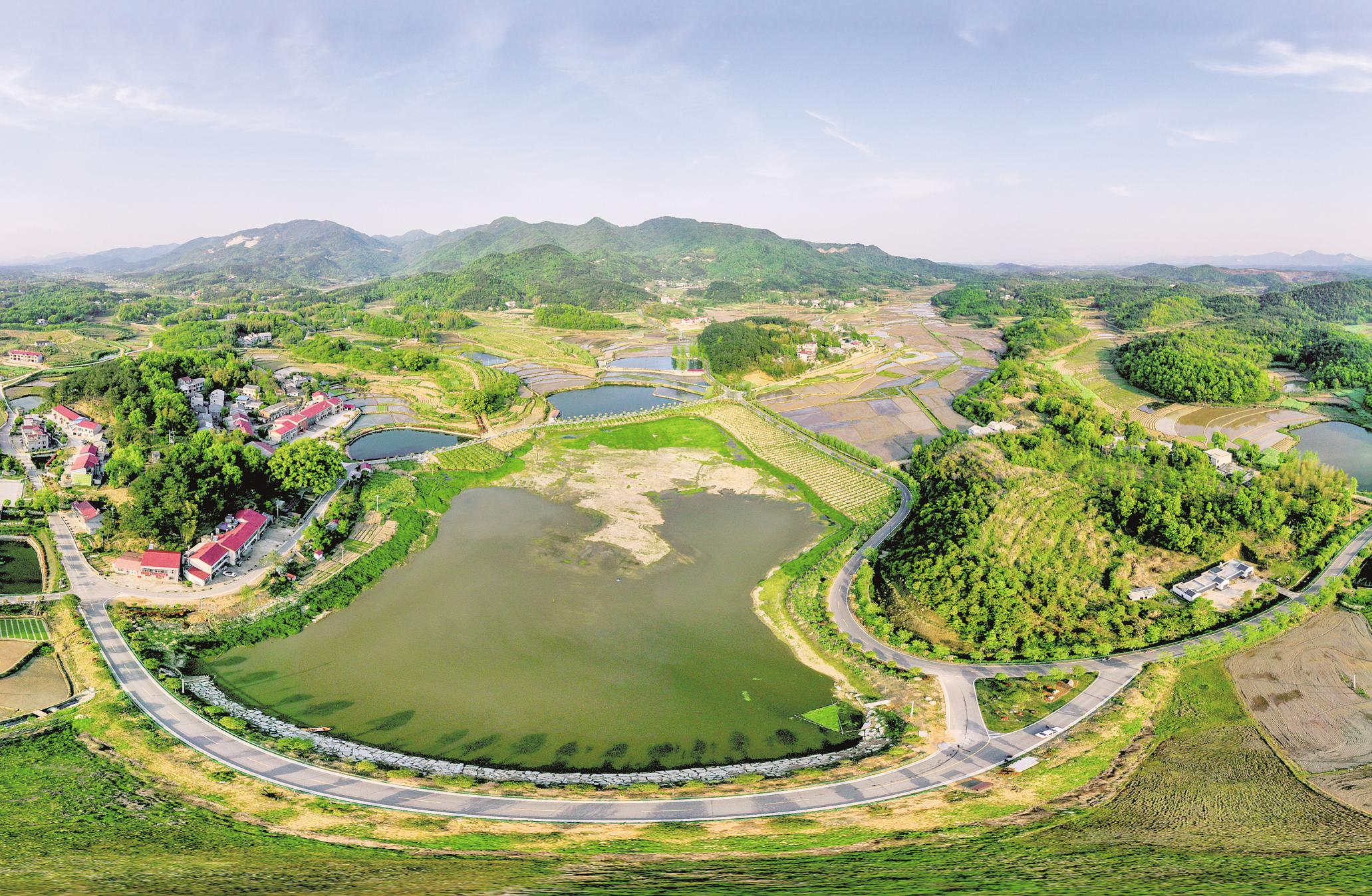 蕲春县株林镇宋塘村美丽农村路.(通讯员 陈顶云 摄)
