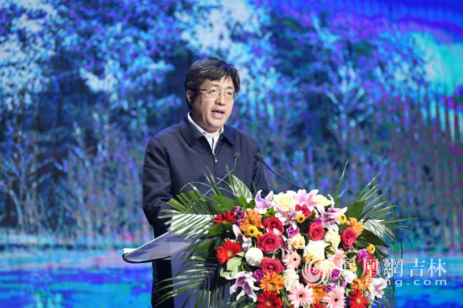 吉林省政府副省长阿东在会上致辞。梁琪佳摄