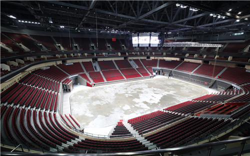 五棵松体育馆内景。北京市重大项目办供图