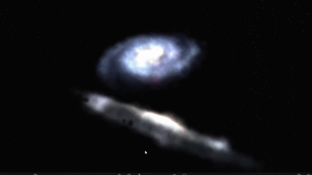 模拟2个星系巨大的撞击，未来银河系将与仙女座星系碰撞