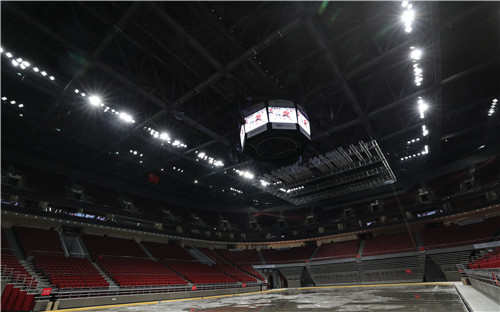 改造后的五棵松体育馆，将拥有两种可转换的冰场。北京市重大项目办供图