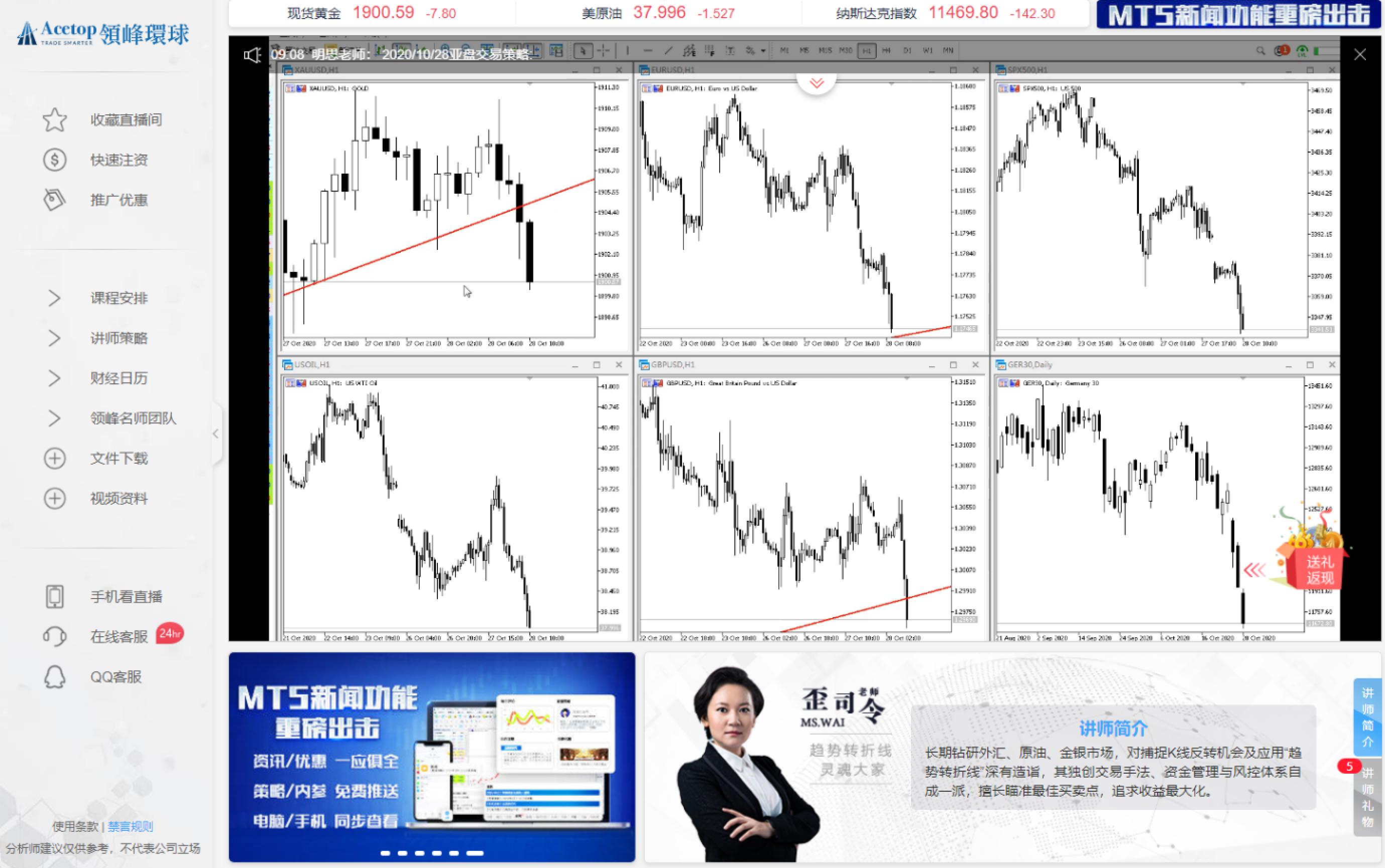 （图片来源：领峰环球直播间）