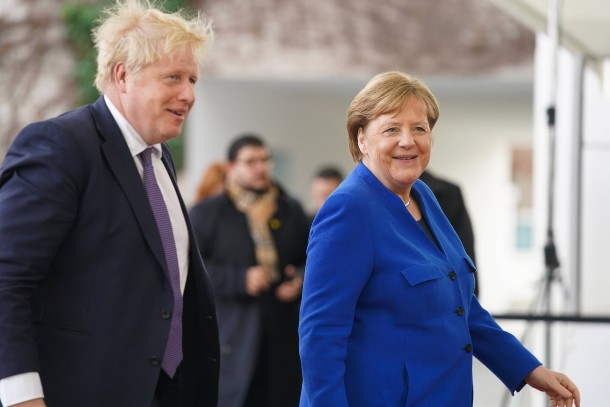 △德国总理默克尔2020年1月会见英国首相约翰逊