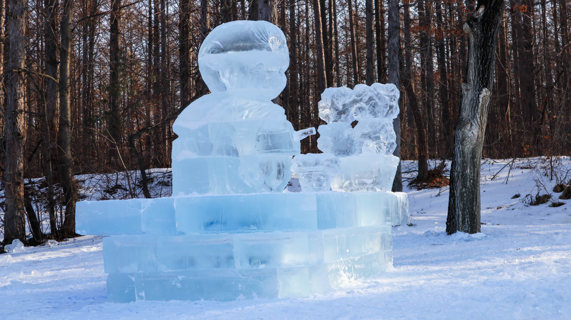 净月“雪世界”主雪雕揭开神秘面纱！