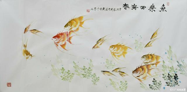 柏光岳画作 68cm&times;138cm 2021