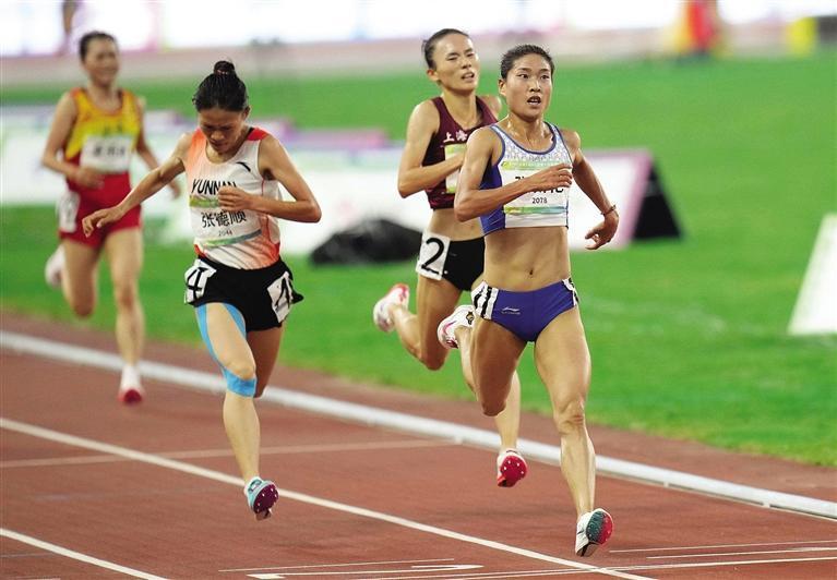 张新艳在全运会赛场上