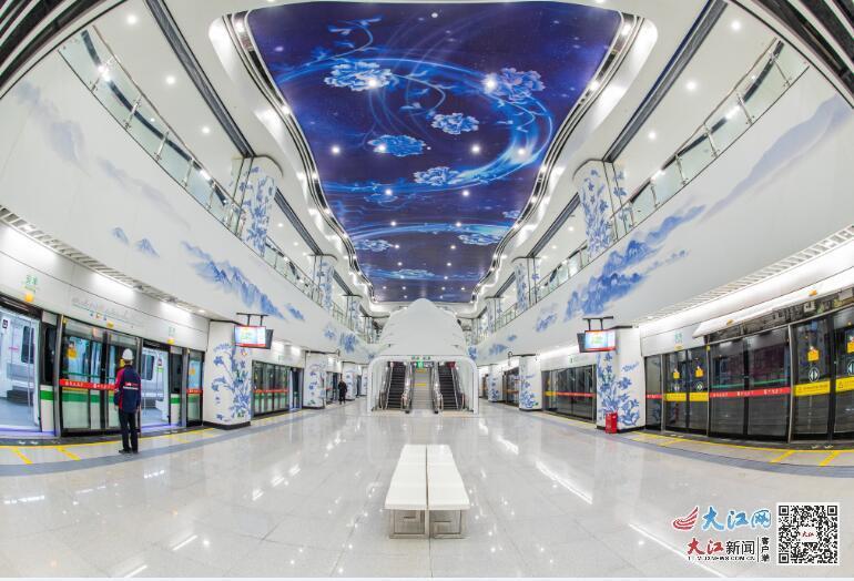 安丰站的青花元素