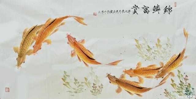 柏光岳画作 68cm&times;138cm 2021