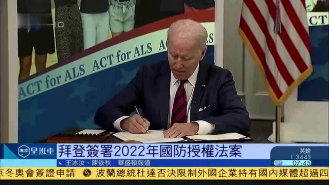 拜登签署2022年国防授权法案