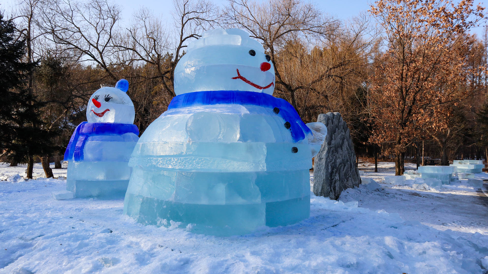 净月“雪世界”主雪雕揭开神秘面纱！