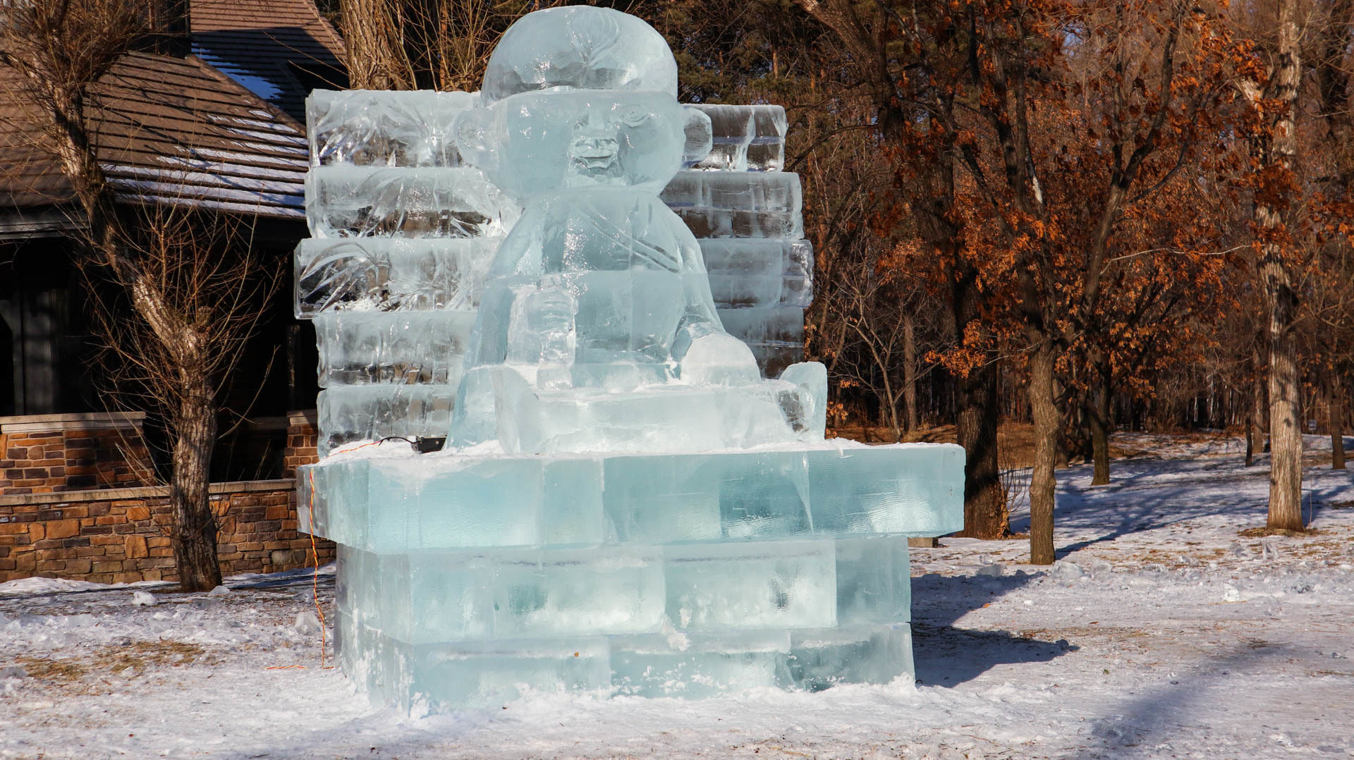 净月“雪世界”主雪雕揭开神秘面纱！