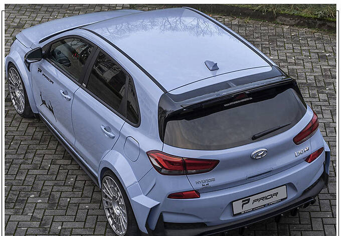 现代i30 n改装版曝光 宽体套件/还配大尺寸尾翼-图3