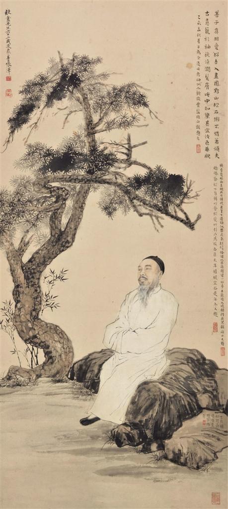 张善子画许承尧像